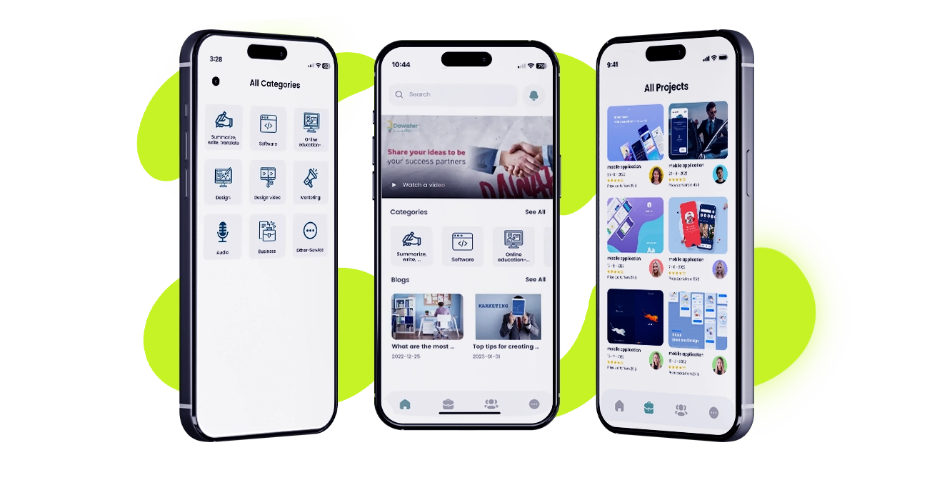 Dawafer - mobile design